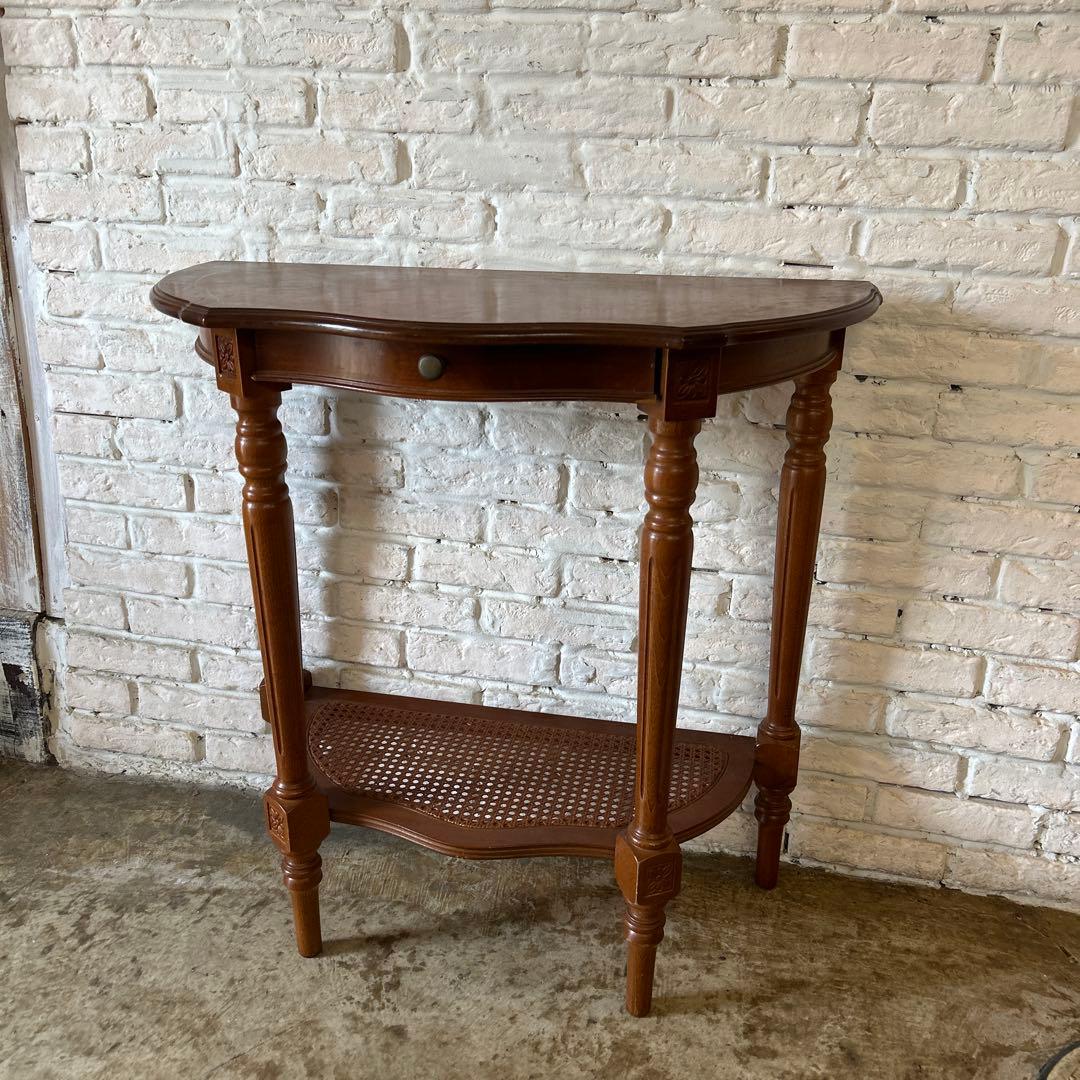 木製コンソールテーブル 引き出し付き