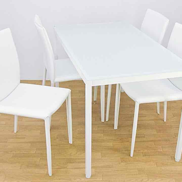 URBAN　ガラステーブル　120cm　BK/WH 定価30,000相当