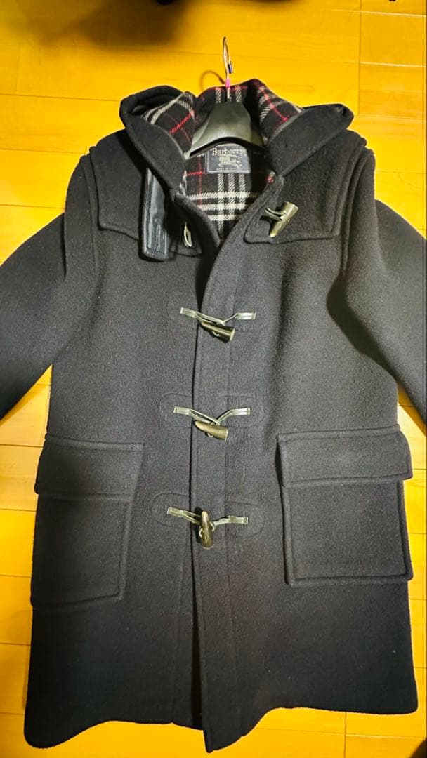 【英国製】バーバリー 最上級ライン 裏地ノバチェック柄 ダッフルコート