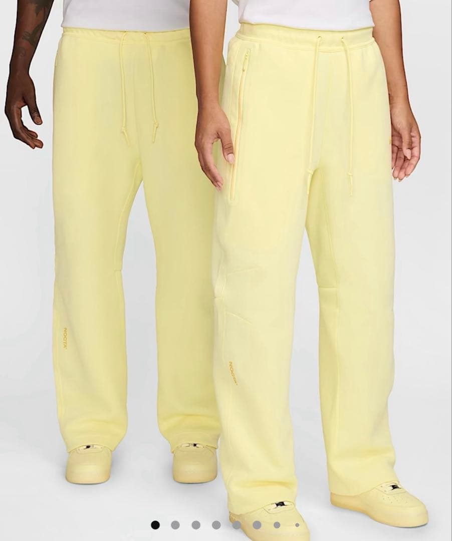NOCTA テックフリースパンツ イエロー