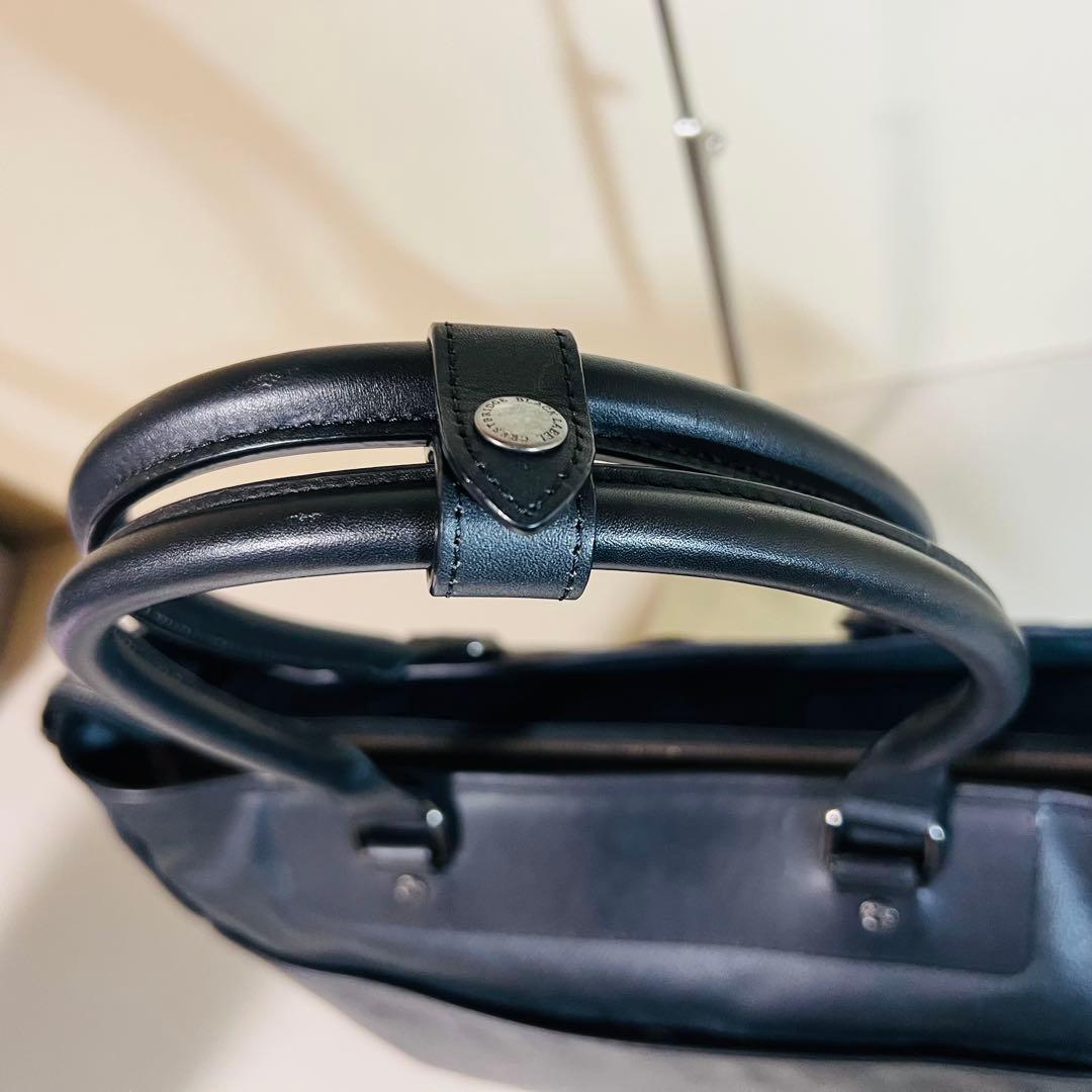 ブラックレーベルクレストブリッジ トートバッグ ビジネスバッグ レザー ブラック