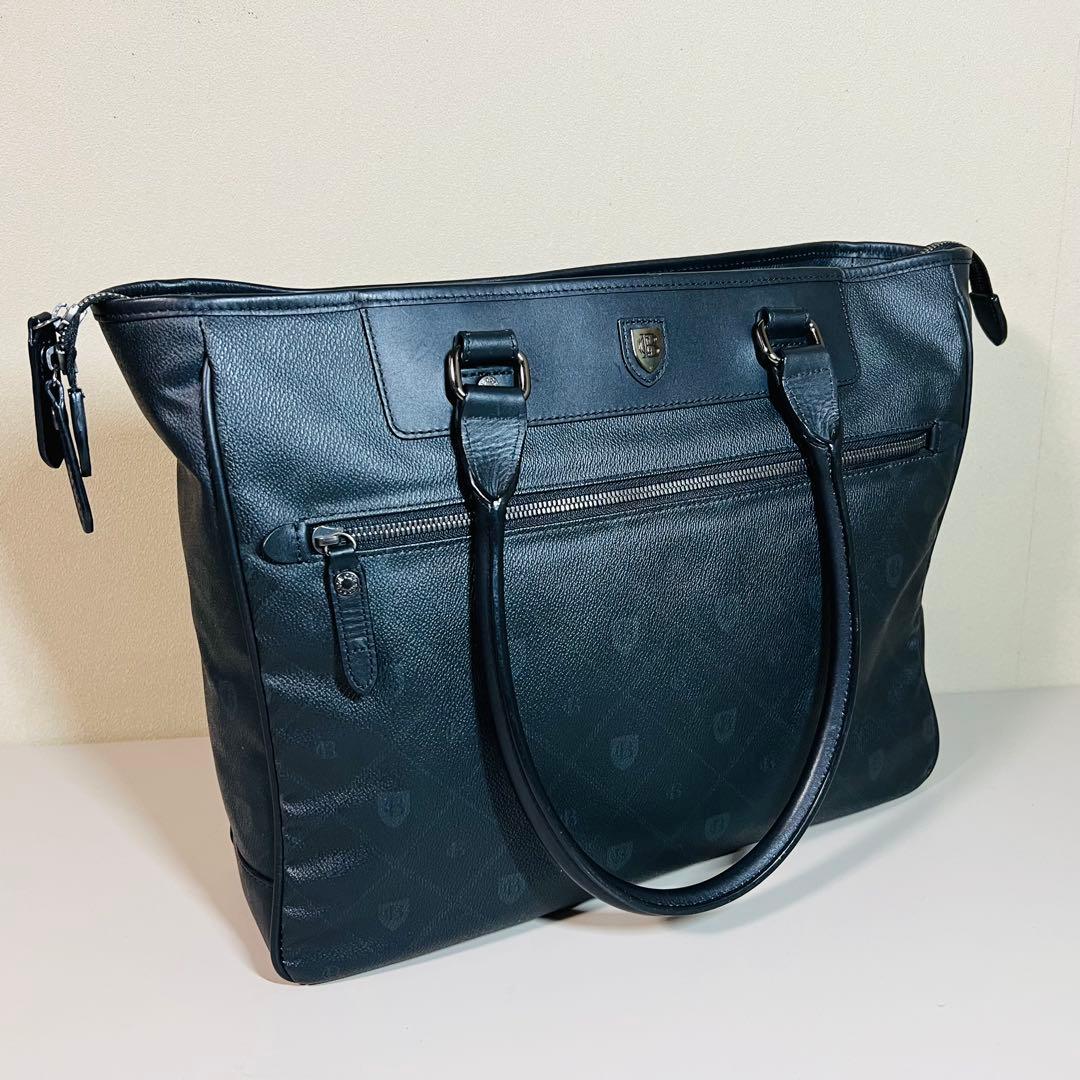 ブラックレーベルクレストブリッジ トートバッグ ビジネスバッグ レザー ブラック