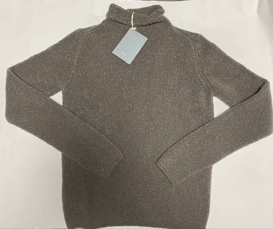 【お買得セール】maloマーロカシミヤ混タートルネックニット40伊製定価20万超