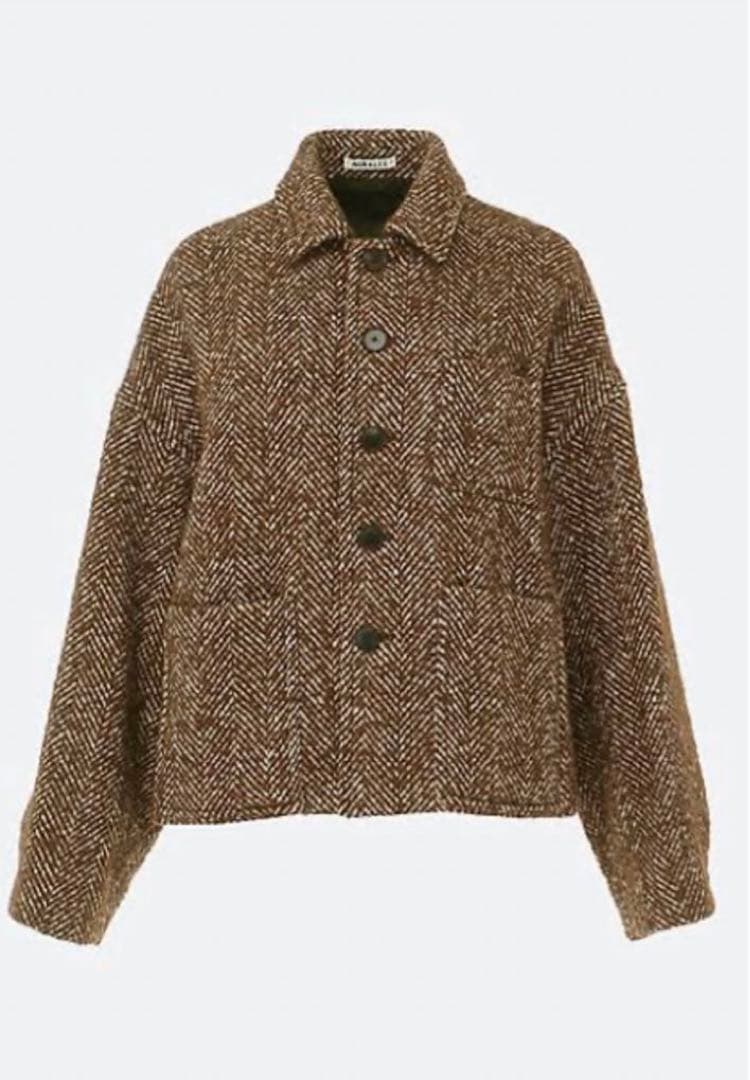 【新品未使用】オーラリー auralee ウール ショートコート ブラウン 0