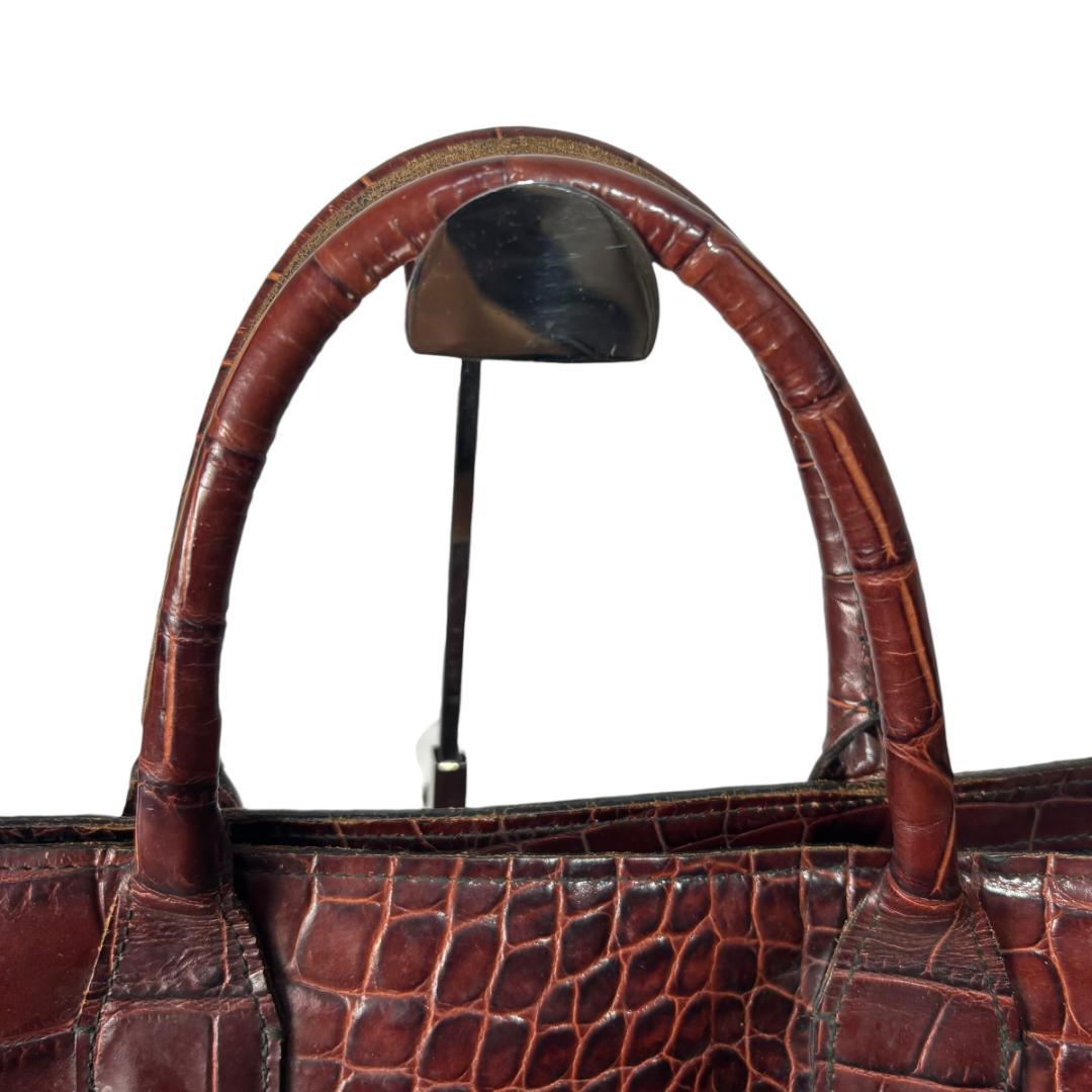 FURLA　vomo クロコ型押し トートバッグ 大容量 ボルドー　フルラ