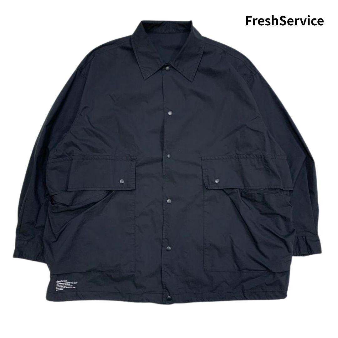 FreshService サイドポケット ストレッチ オーバーシャツ フリー