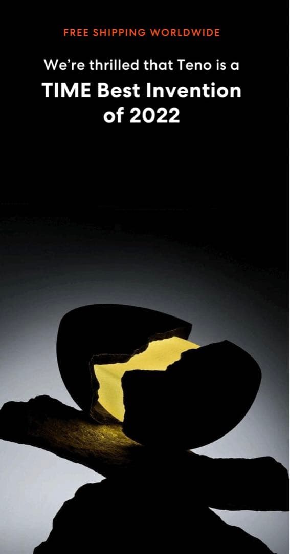 Teno｜割れたお椀モチーフのBluetoothスピーカーライト「テノ」