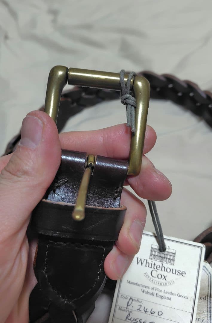 【タグ付美品】 POLO × WHITEHOUSE COX ベルト ブラウン