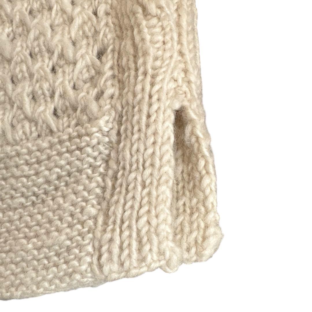 h*o様 タグ付き✨ yuni ネパールハンドニット ベスト （F） ナチュラル