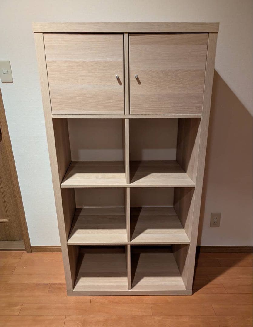 【購入前にコメント】IKEA イケア カラックス 扉 シェルフ 棚家具 ウッド