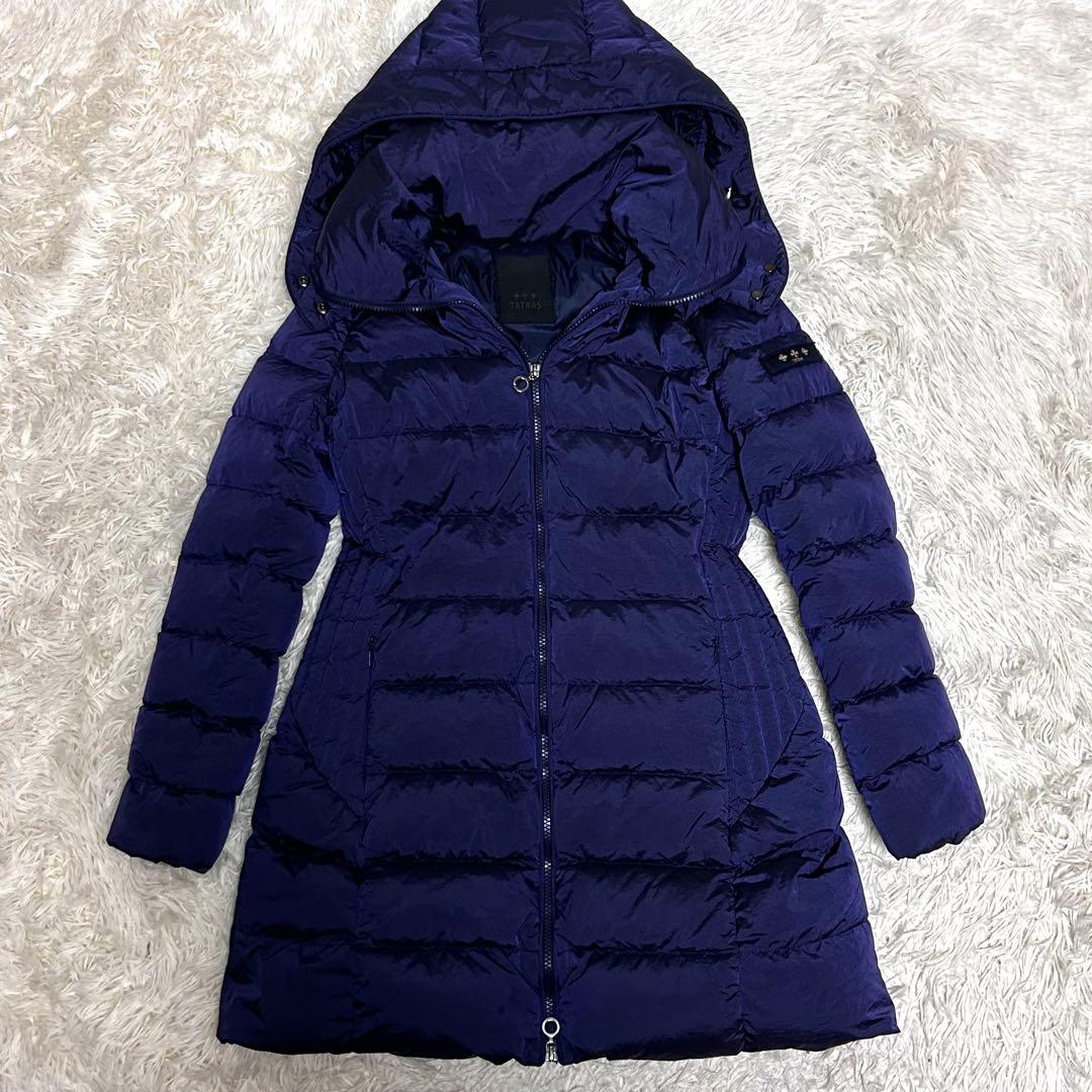美品　タトラス　ポリテアマ　ネイビー　02 4694 ダウンコート　ロングダウン