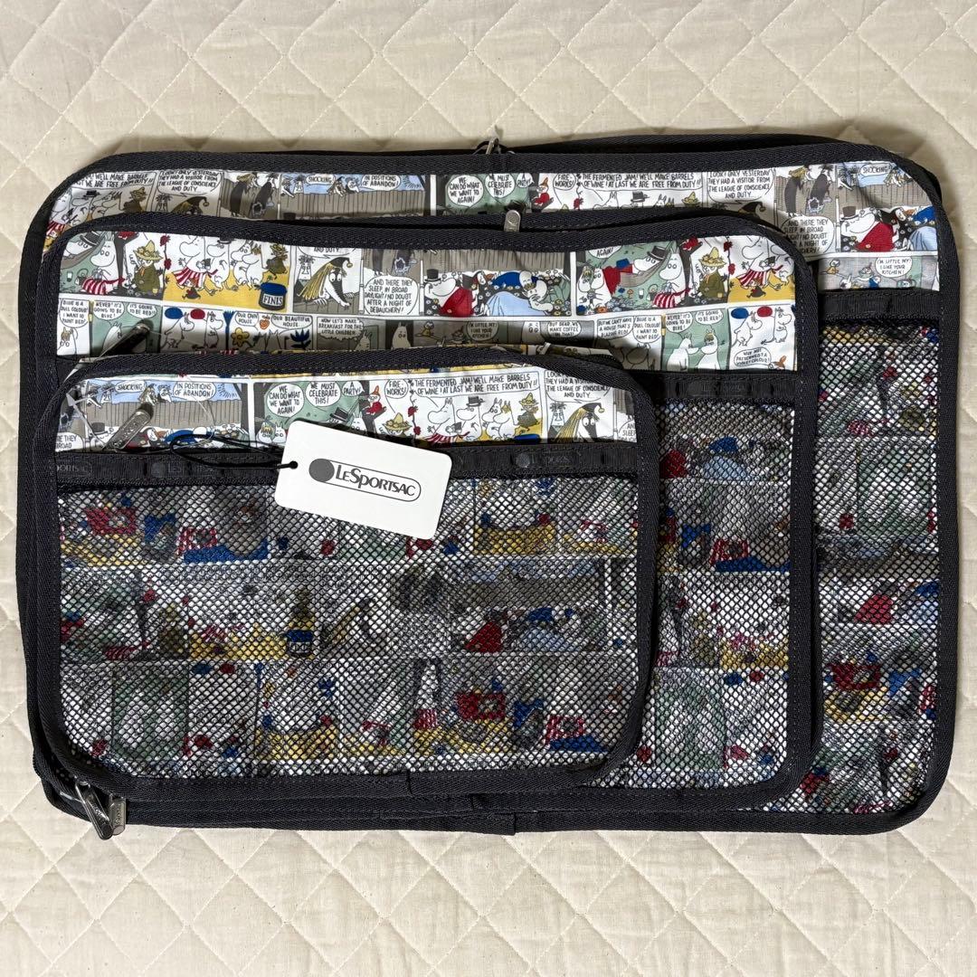 レスポートサック　ムーミンコミックトラベルポーチ 3点セット　パッキング