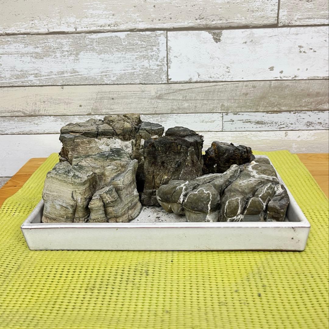 【5個セット】誉平(ポンピラ）石　自然石　水石　盆栽　鑑賞　台つき