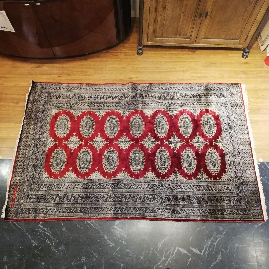 Φ 高級ペルシャ絨毯 シルク ヴィンテージ ラグ 124×197