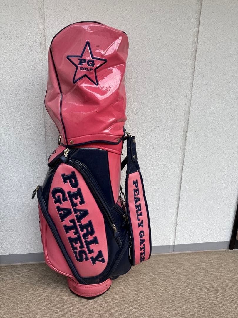 PEARLY GATES ゴルフバッグ ピンク/ネイビー　キャディバッグ