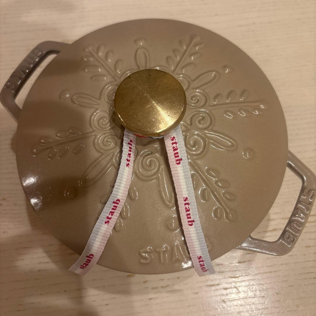 ストウブ　正規品　staub ワナベS　16センチ スノーフレーク リネン