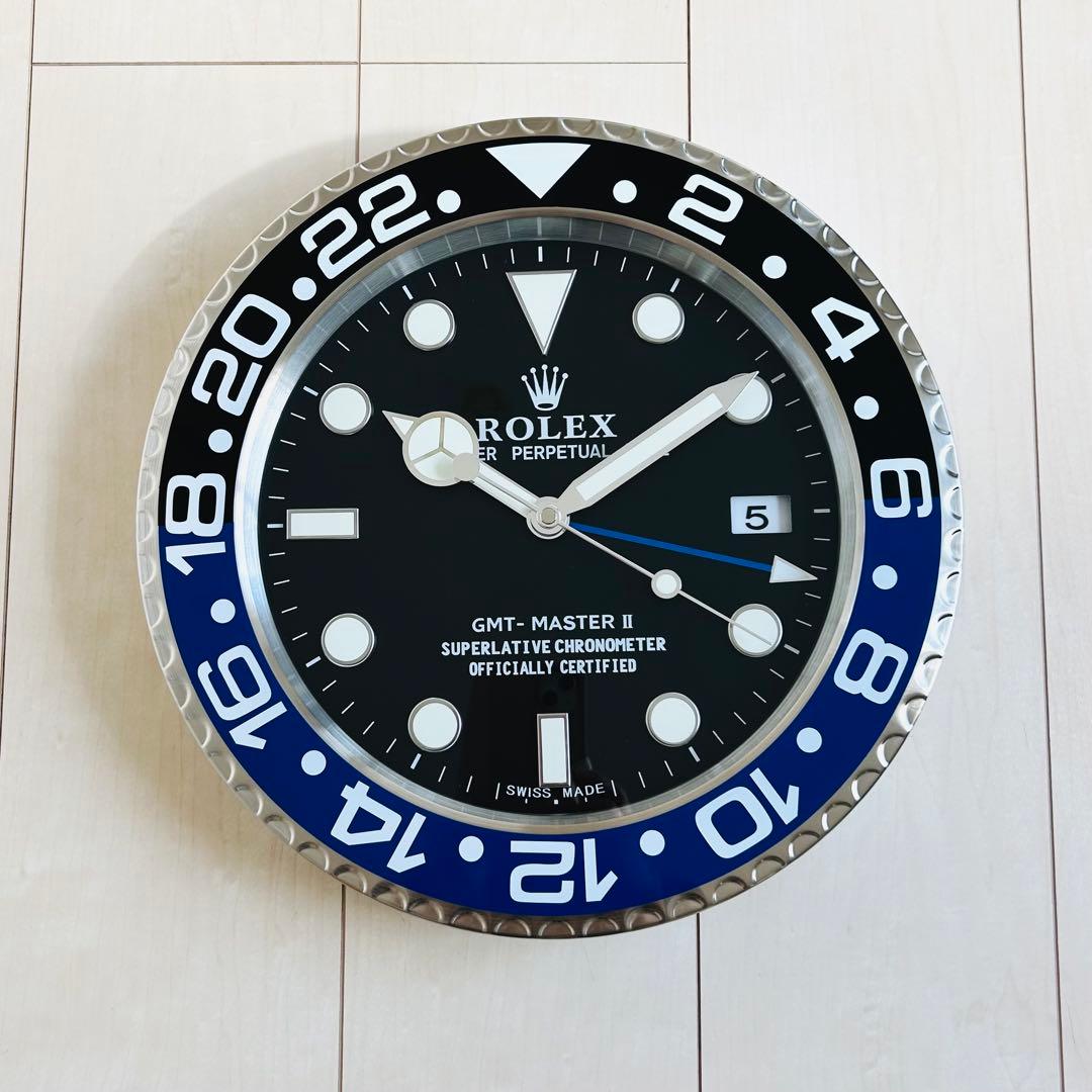 ロレックス販促品 GMTマスターⅡ 《バットマン 》掛け時計 新品未使用
