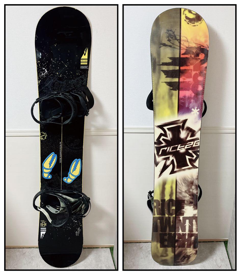 RICE28 RT7 150cm FLUX DSメンズスノーボードセット 19