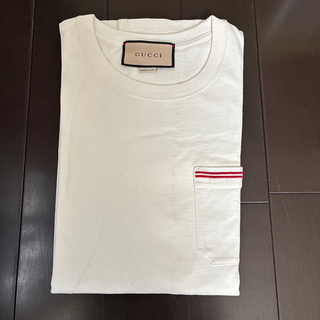 GUCCI ホワイト　白　Ｔシャツ トップス　Ｍ位