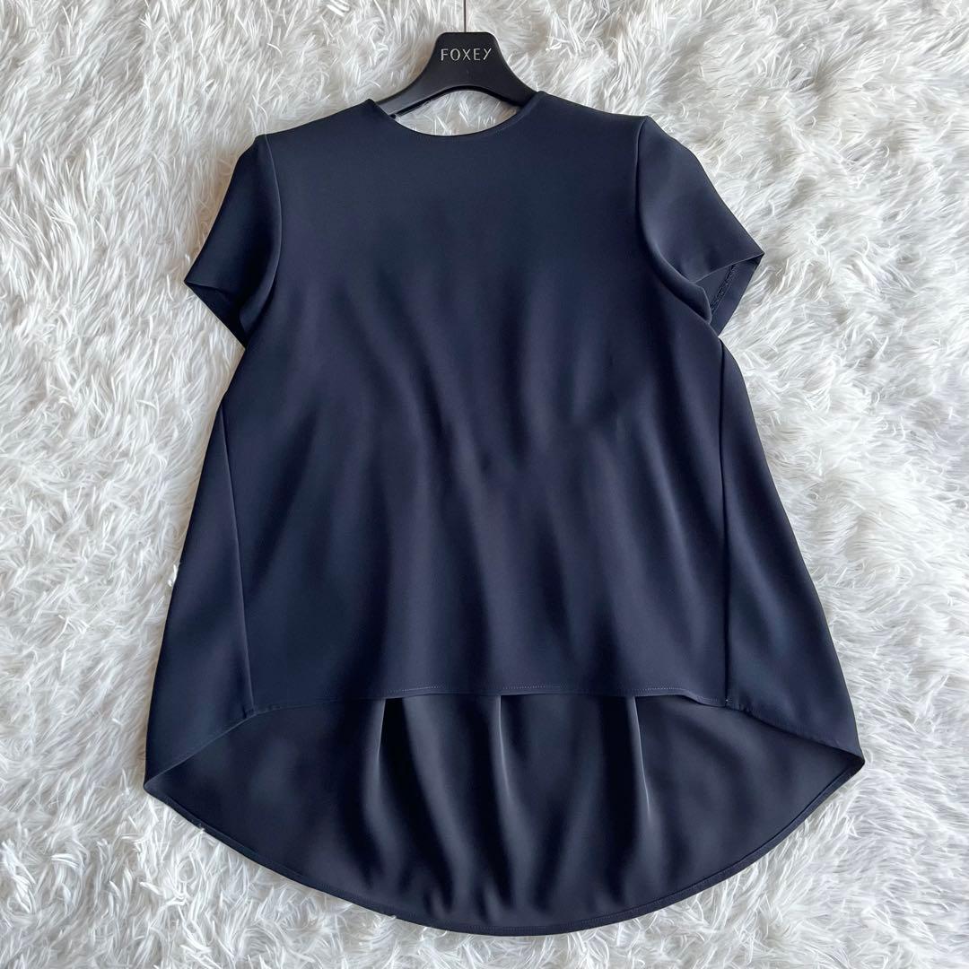 【未使用級】 ヨーコチャン バックギャザーブラウス 近年モデル ネイビー 36