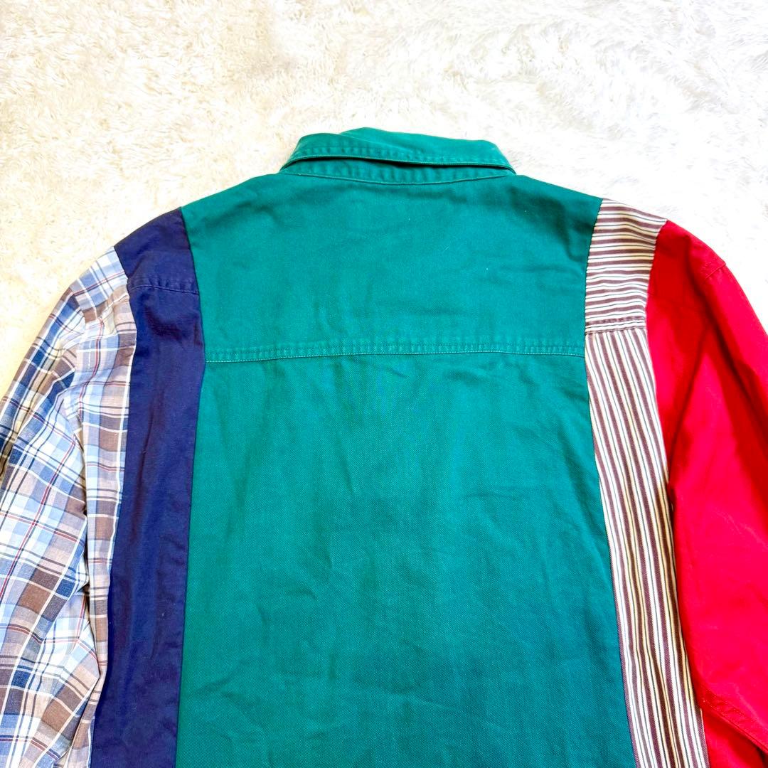 【希少】Ralph Lauren ポロベア刺繍 マルチカラー パッチワーク XL