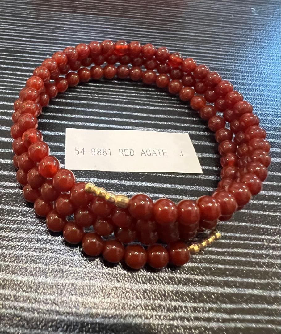 K18レディースブレスレットRED AGATE セール❣️