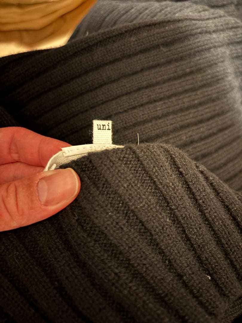 メゾンマルタンマルジェラ　リブウールデザインロングマフラー