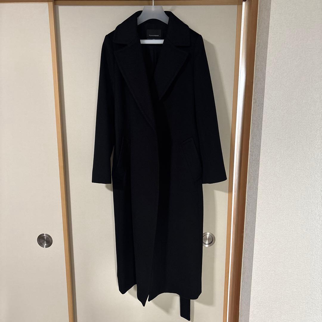 M-premierBLACK カシミヤロングコート