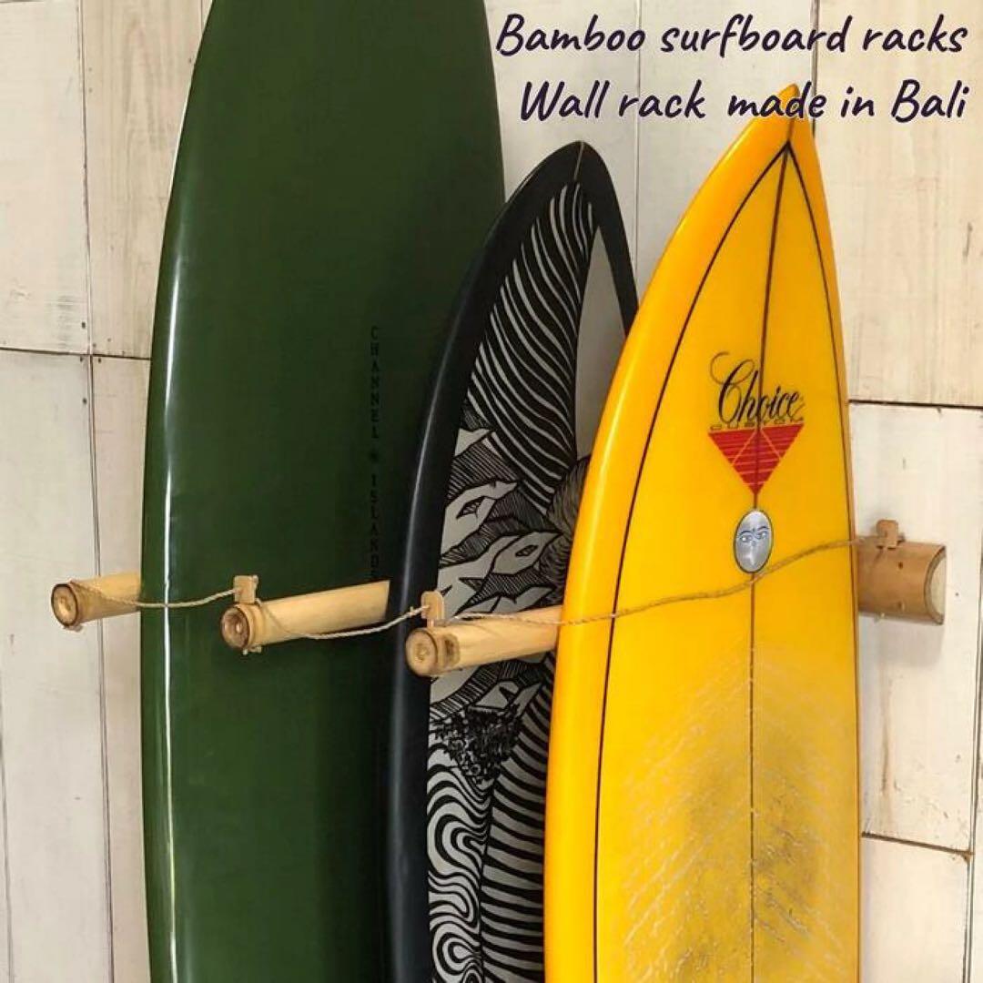 サーフボードラック　収納　スタンド　壁付け　バリ　サーフィン　ツインフィン　ビス