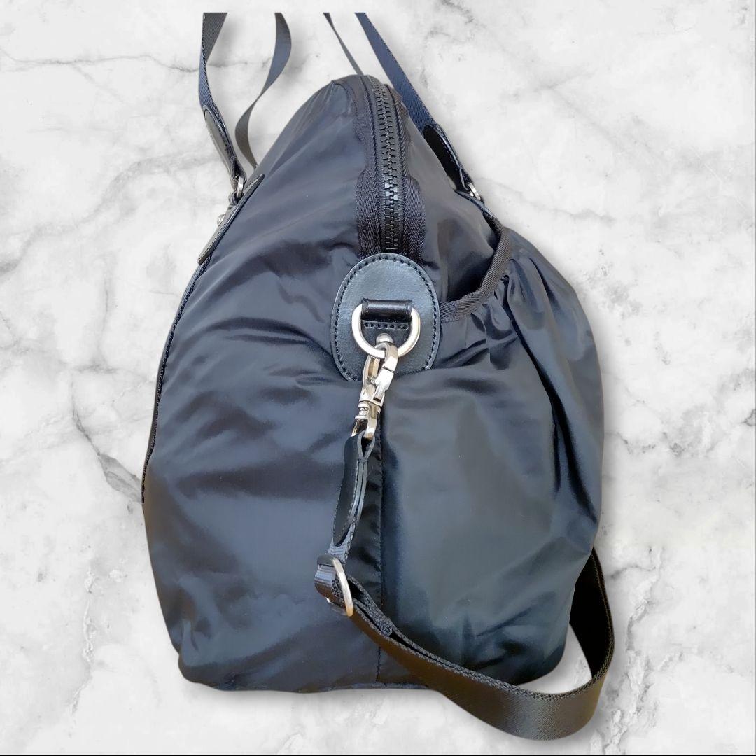 【極美品】アニエスベー ボストンバッグ 2way ナイロン ブラック