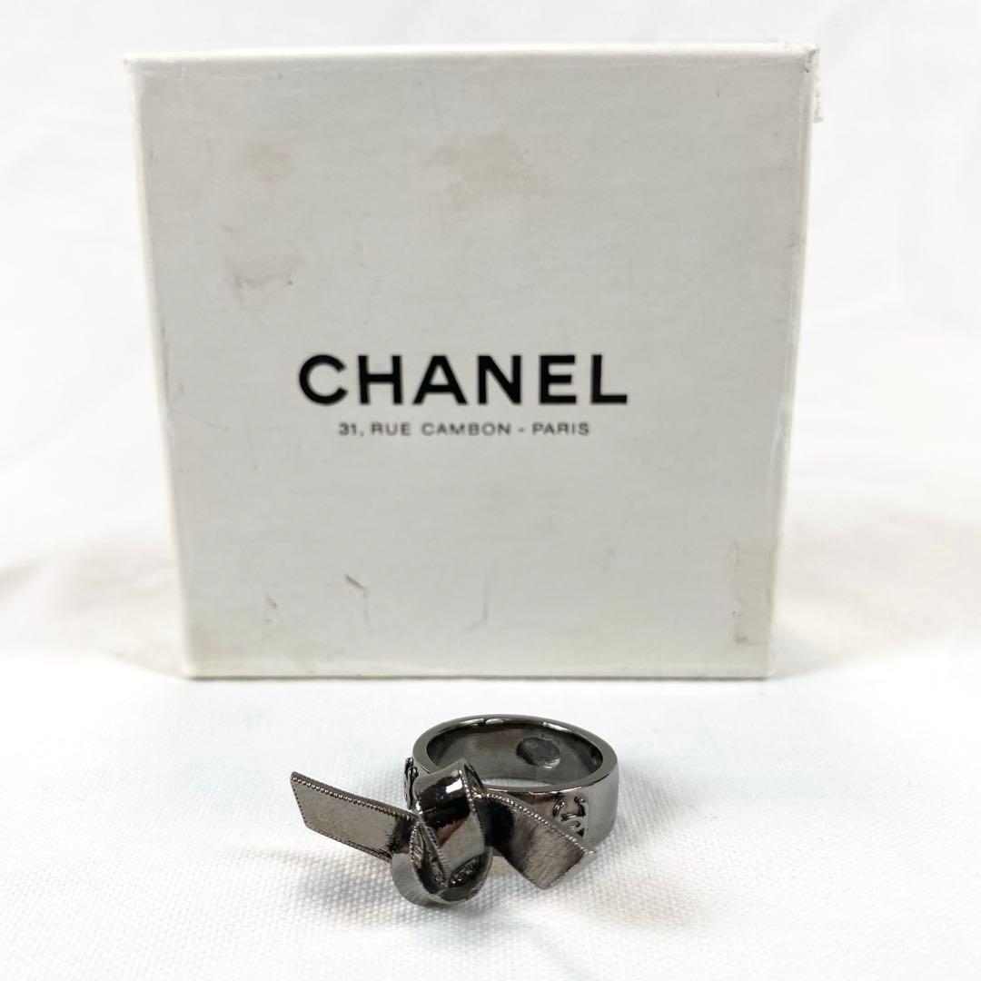 【美品✨鑑定済✨】 CHANEL リボン リング 指輪 ココマーク 13.5号
