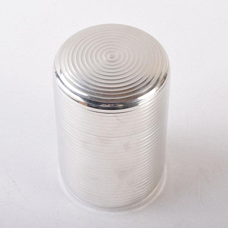 煎茶道具　錫半造　本錫　茶壷　茶心壷　約450ｇ　共箱　V　R8615