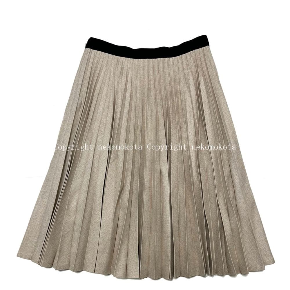 マーガレットハウエル ウール カシミヤ アコーディオン プリーツ スカート 3