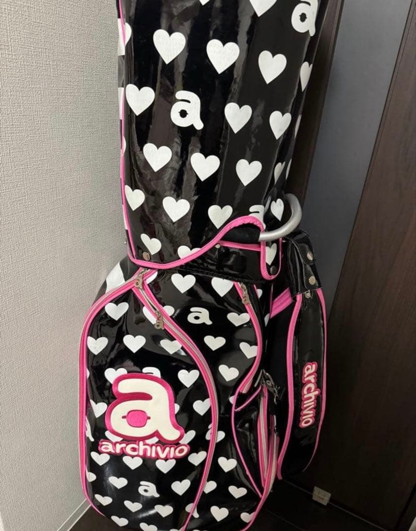 【タイムセール】アルチビオ キャディバッグ (ピンクハート柄)