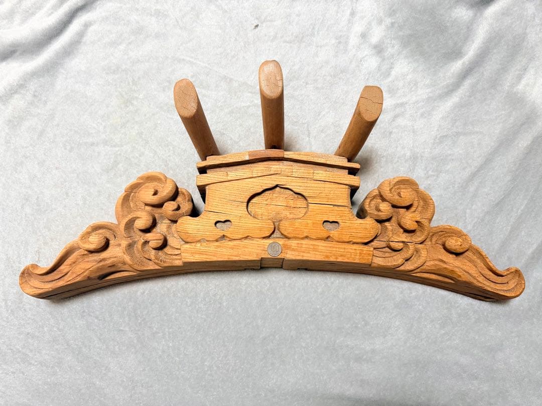 だんじり 鬼板（おにいた） 木彫り 彫刻 欅？ 屋根部材 祭礼 山車