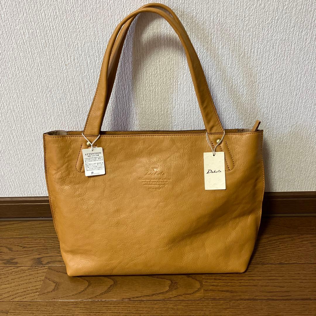(新品)ダコタDakota本革トートバッグA4対応レディースバックマスタード