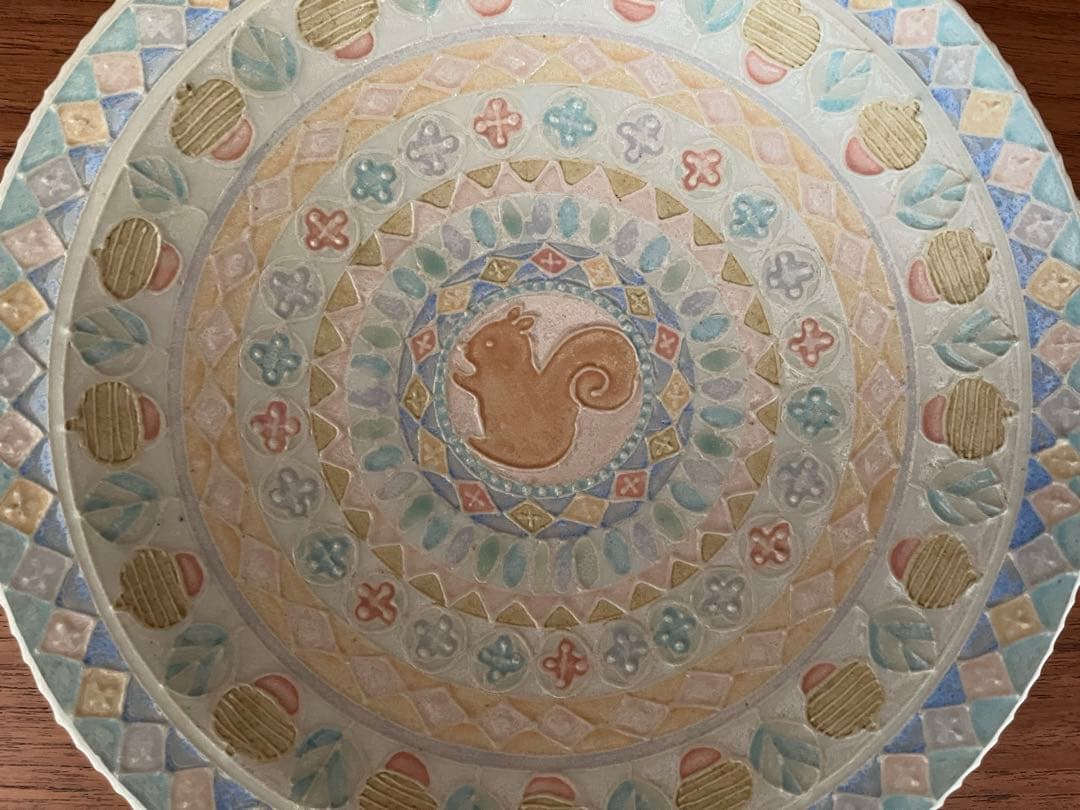 中村かりん　リス　どんぐり　秋　イッチン大皿