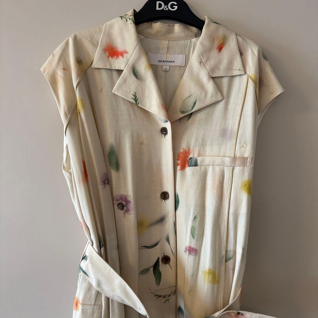 AKIRANAKA 花柄シャツドレス サイズ1