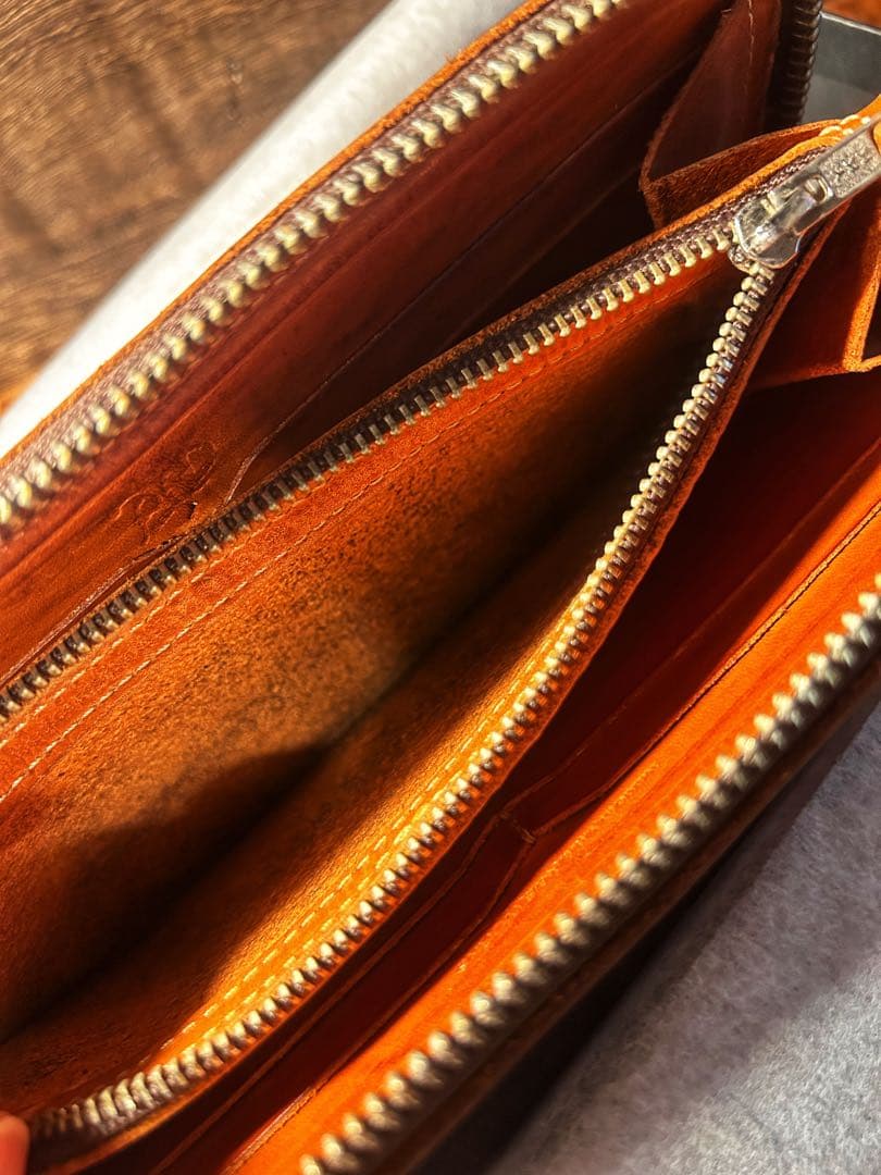 【美品】REDMOON レッドムーン ラウンドファスナー 長財布 ラウンド