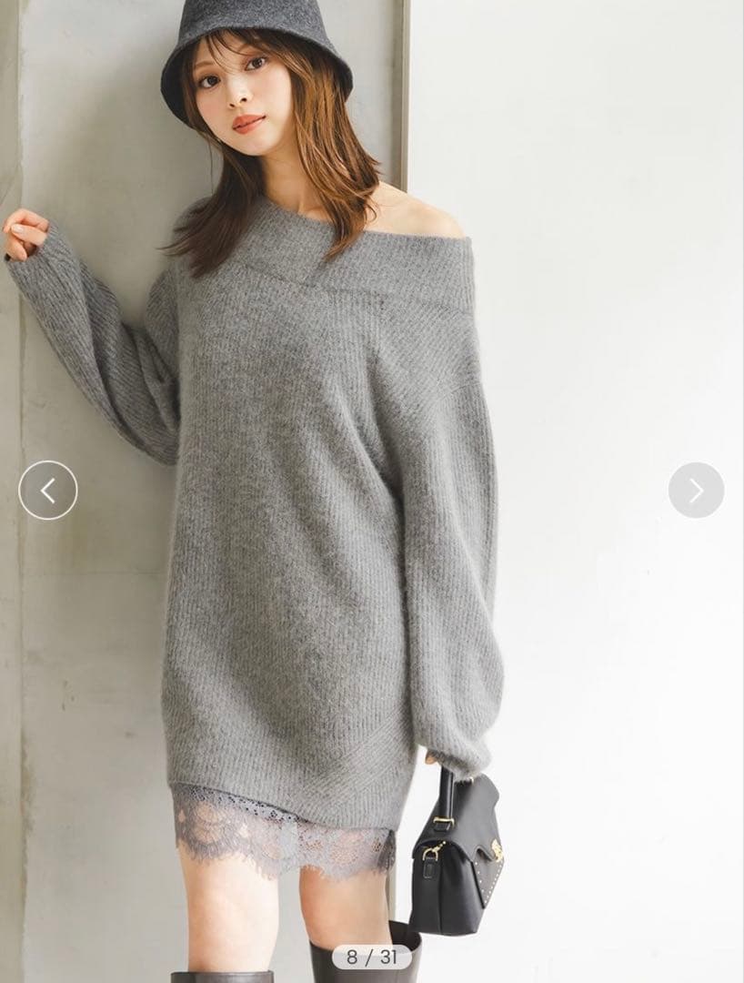 SNIDEL ニットセットキャミミニワンピース