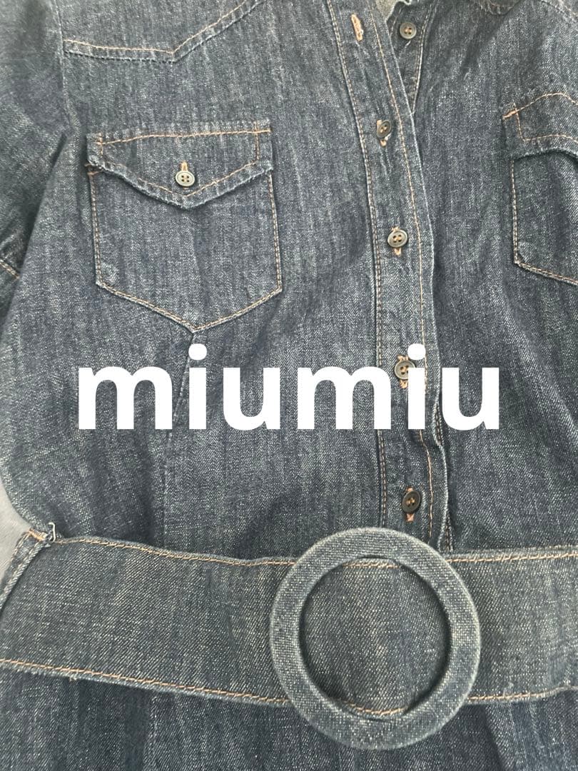 【miumiu】ミュウミュウ デニムワンピース サイズ42