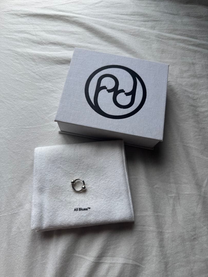 1*p様 All Blue Pearl earrings mediumシルバーピ