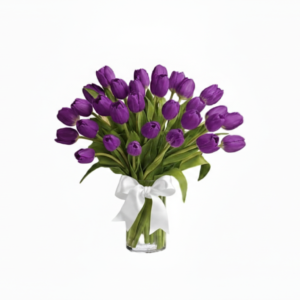31 Purple tulips Vase